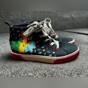 GroundUp Pokemon High Top Sneakers black with Pokemon characters